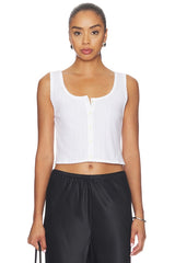 Pointelle Button Down Tank