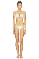 Seamless Ruched Back Brazilian Tie Bottoms