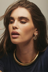 Pave Interlock Hoops