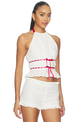 Alessia Embroidered Halter Top