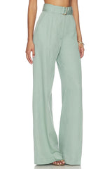 Belted Wide Leg Trouser