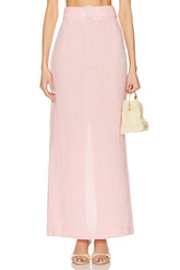 Belted Maxi Pencil Skirt