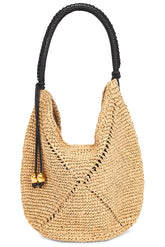 Lg Straw Pouchette Bag: Seasonal
