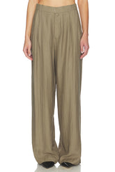 Hedi Mid Waist Tailored Linen Pant