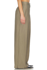 Hedi Mid Waist Tailored Linen Pant