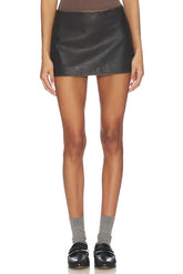 Mulholland Leather Mini Skirt
