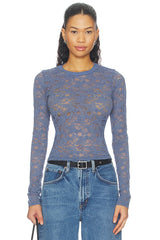 Vero Long Sleeve Fitted Lace Top