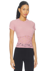 Ember Rib Lace Short Sleeve Tee