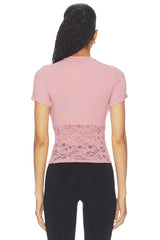 Ember Rib Lace Short Sleeve Tee