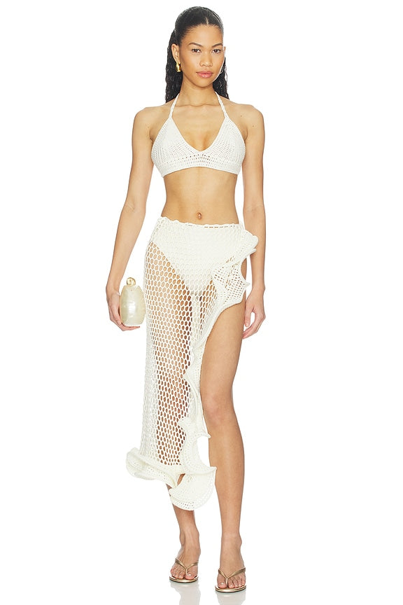 Blossom Crochet Skirt Set