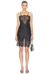 Bias Slip Dress To Knee With Lace
