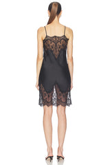Bias Slip Dress To Knee With Lace