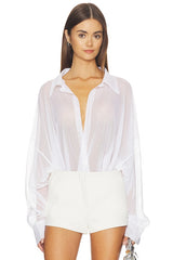 Super Oversized Boyfriend Shirt Bodysuit