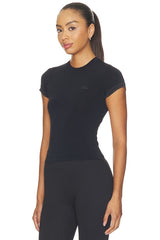 Stretch Knit Crop Crew