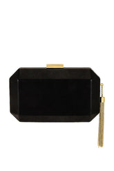 Lia Facetted Clutch With Tassel