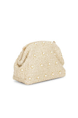 Kaia Studded Woven Clutch
