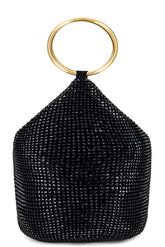 Ellie Crystal Mesh Ring Handle Bag