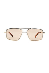 Nash Rectangular Sunglasses in Gold & LightBrown