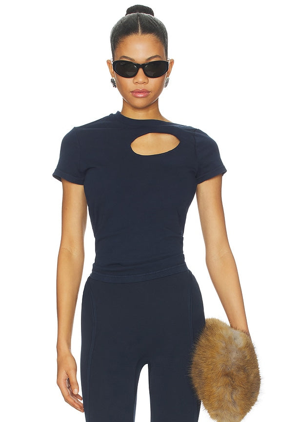 Padded Donut T-shirt in Dark Navy