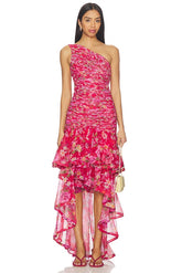 Peony Asymmetrical Maxi Dress