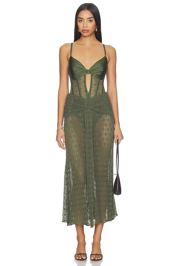 Sirena Mesh Maxi Dress