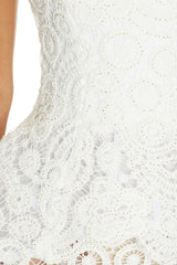 Gal Embroidery Peplum Maxi Dress