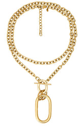 Large Carabiner Necklace in Waterproof/gol
