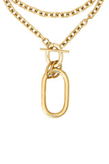 Large Carabiner Necklace in Waterproof/gol
