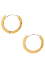 Mixed Metal Huggie Earrings