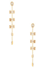 Baguette Stone Drop Earrings