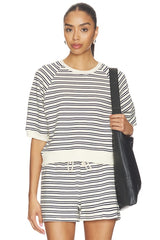 French Terry Bubble Sleeve Sweatshirt