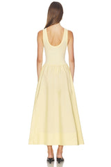 Crew Neck Sleeveless Fit And Flare Dress