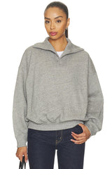 Arctic Fleece Knit Long Sleeve Mock Neck Sweatshirt