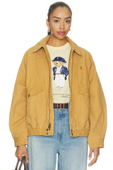 Cotton Canvas Bomber Jacket