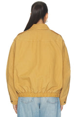 Cotton Canvas Bomber Jacket