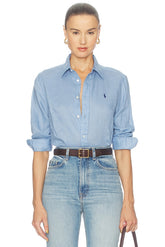 Linen Long Sleeve Button Front Shirt
