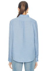 Linen Long Sleeve Button Front Shirt