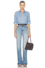 Linen Long Sleeve Button Front Shirt