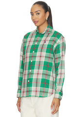 Twill Long Sleeve Collared Sport Shirt