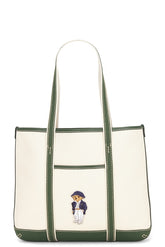 Canvas Leather Tote Small Bag