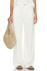 Sydney High Rise Bowed Wide Jeans