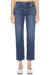 Issa Mid Rise Ankle Straight Leg Jeans