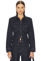 Thea Shrunken Denim Shacket