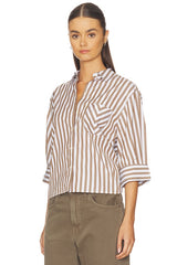 Lucia Stripe Poplin Shirt