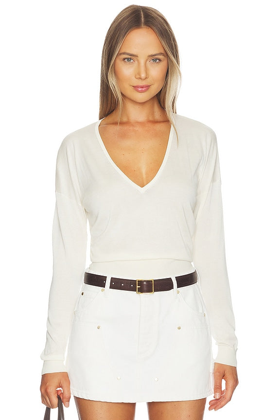 Silk Cashmere V Neck Sweater