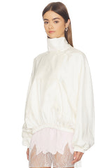 Silk Blouson Anorak Jacket
