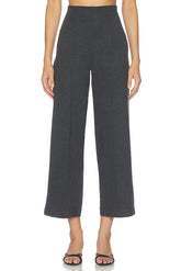 Ponte Knit Cropped Straight Leg Pant