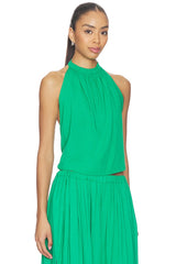 Linen Tie Back Halter Top
