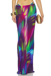 Cyrus Low Waist Sheer Maxi Skirt