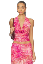 Emery Cowl Halter Top